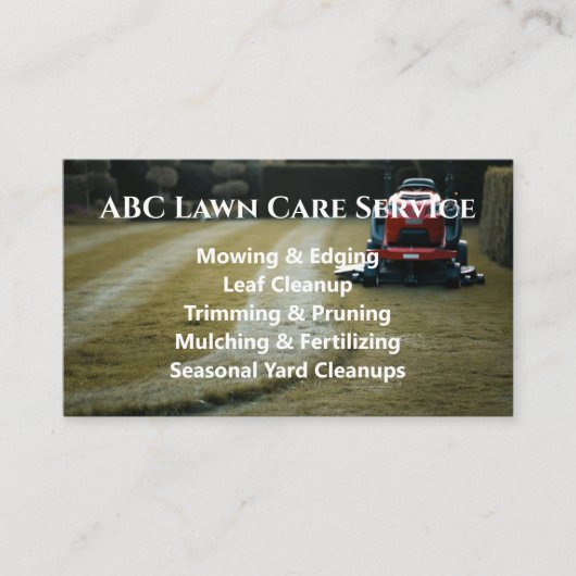 Carte De Visite Service Premium Lawnpro (Devant)