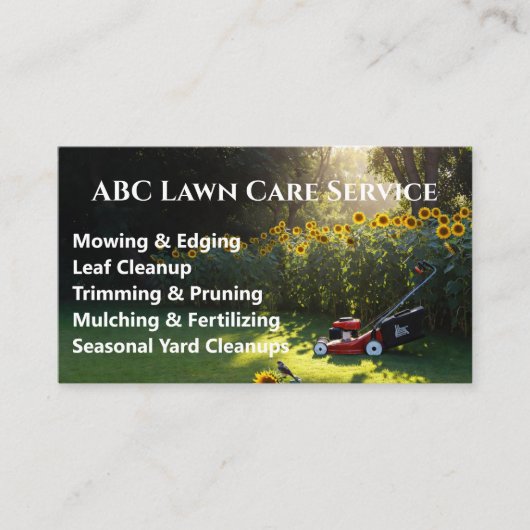 Carte De Visite Service Premium Lawnpro (Devant)