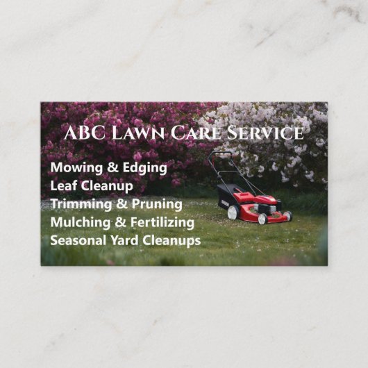 Carte De Visite Service Premium Lawnpro (Devant)