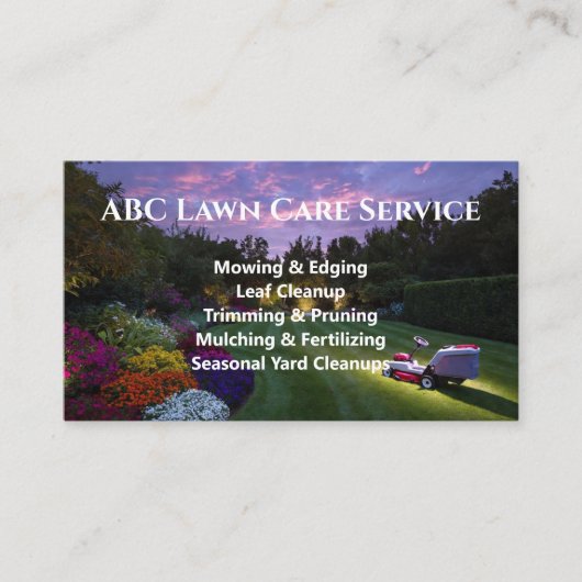 Carte De Visite Service Premium Lawnpro (Devant)