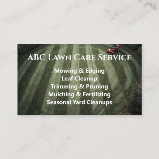 Carte De Visite Service Premium Lawnpro (Devant)