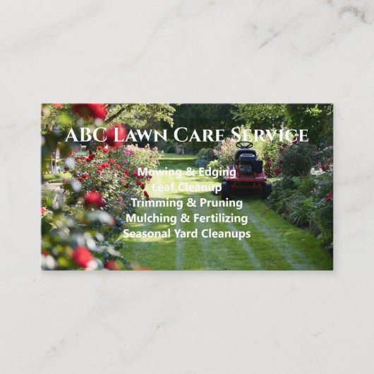 Carte De Visite Service Premium Lawnpro (Devant)