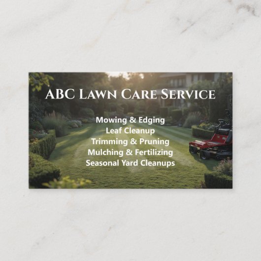 Carte De Visite Service Premium Lawnpro (Devant)