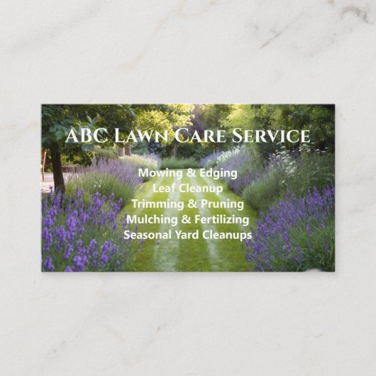 Carte De Visite Service Premium Lawnpro (Devant)