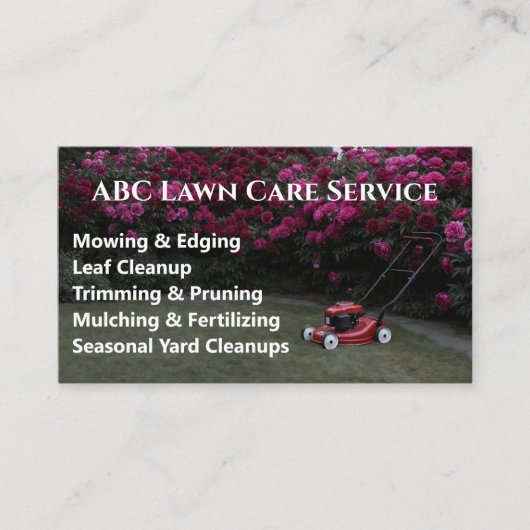 Carte De Visite Service Premium Lawnpro (Devant)