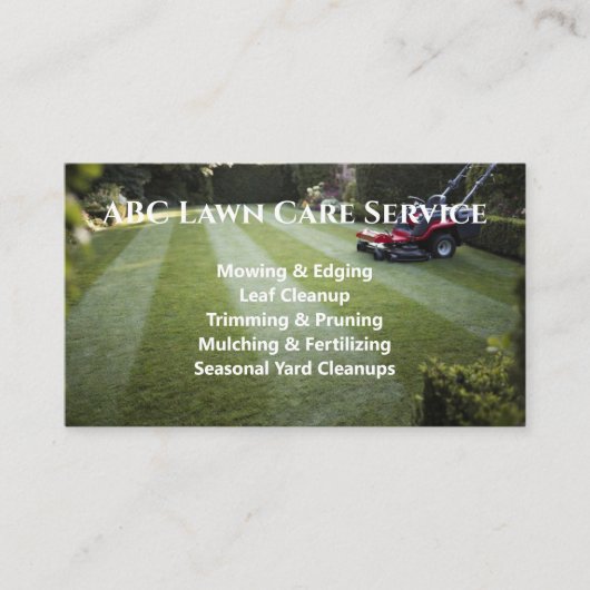 Carte De Visite Service Premium Lawnpro (Devant)