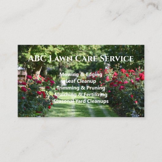 Carte De Visite Service Premium Lawnpro (Devant)