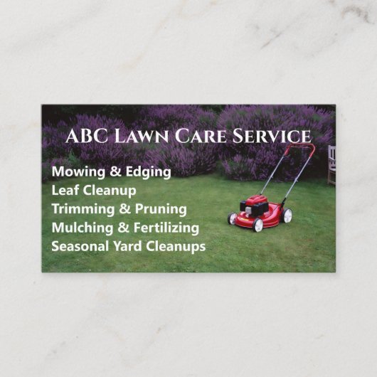 Carte De Visite Service Premium Lawnpro (Devant)