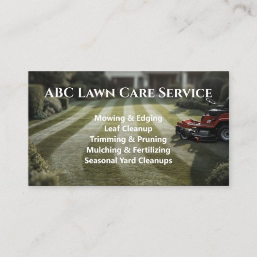 Carte De Visite Service Premium Lawnpro (Devant)