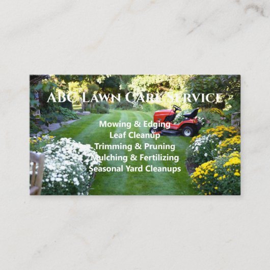 Carte De Visite Service Premium Lawnpro (Devant)