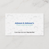 Carte De Visite Service professionnel de lavage de pression à l'ea (Dos)