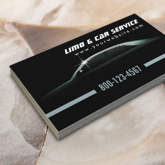 Carte De Visite Service professionnel de Limo et Taxi Sombre