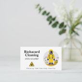 Carte De Visite Service professionnel de nettoyage des risques bio (Debout devant)