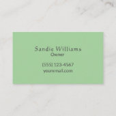 Carte De Visite Service professionnel de nettoyage écologique (Dos)