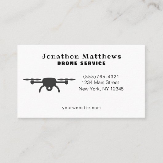 Carte De Visite Service professionnel de photographie de drone aér (Devant)
