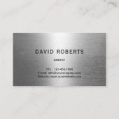 Carte De Visite Service professionnel de plomberie en métal de plo (Dos)