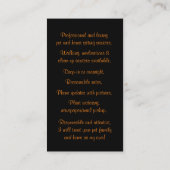 Carte De Visite Service professionnel de salon pour animaux de com (Dos)