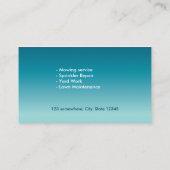 Carte De Visite Service professionnel d'entretien de pelouse et d' (Dos)