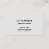 Carte De Visite Service professionnel d'entretien de pelouse et d' (Dos)