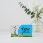 Carte De Visite Service professionnel d'entretien de pelouse et d' (Debout devant)
