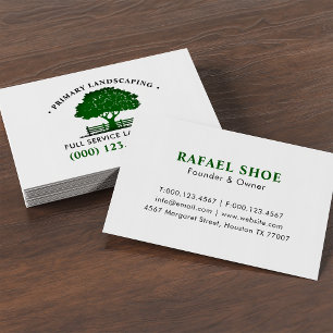 Carte De Visite Service professionnel d'entretien des arbres et pe