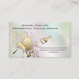 Carte De Visite Service professionnel élégant de peinture holograp