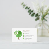 Carte De Visite Service professionnel Green Brown Tree Service Law (Debout devant)