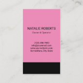 Carte De Visite Service Rétro de nettoyage de la maison Noir et Ro (Dos)