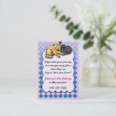 Carte De Visite service se reposant d'animal familier (Debout devant)