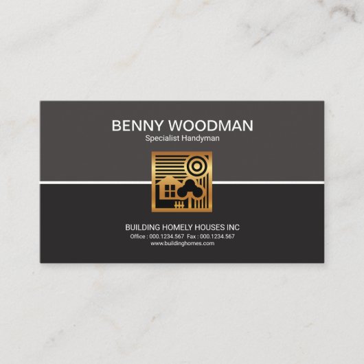 Carte De Visite Service simple de bricoleur de scène de maison (Devant)