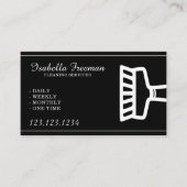 Carte De Visite Service simple de nettoyage des ménagères blanches (Devant)
