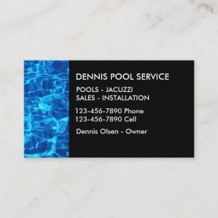 Carte De Visite Service simple de piscine