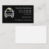 Carte De Visite Service simple de taxi de ville (Devant / Derrière)