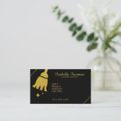 Carte De Visite Service unique de nettoyage de maison de femme de  (Debout devant)