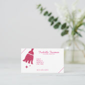 Carte De Visite Service unique de nettoyage de maison de Parties s (Debout devant)