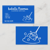 Carte De Visite Service unique de nettoyage des maisons de ménage  (Devant / Derrière)