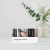 Carte De Visite Service Vending Service QR Code Fournisseur Snack  (Debout devant)