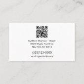 Carte De Visite Service Vending Service QR Code Fournisseur Snack  (Dos)