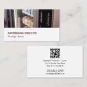 Carte De Visite Service Vending Service QR Code Fournisseur Snack  (Devant / Derrière)