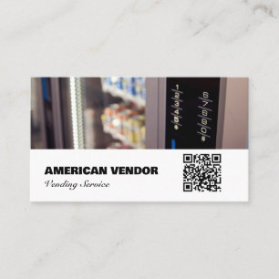 Carte De Visite Service Vending Service QR Code Fournisseur Snack 