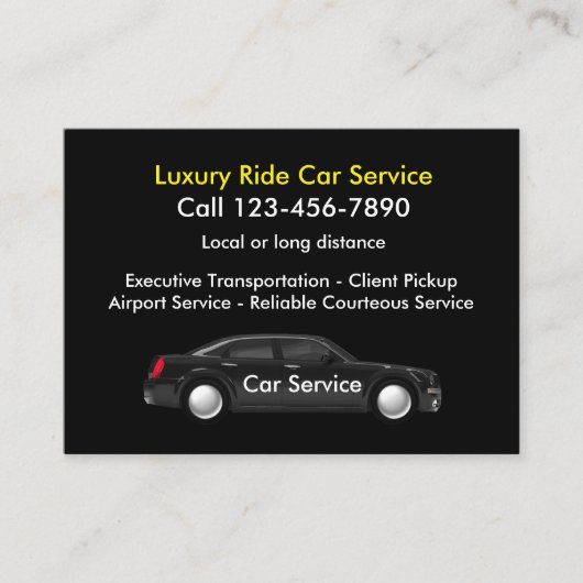 Carte De Visite Service Voiture De Luxe Executive (Devant)