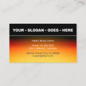 Carte De Visite Service Voiture modèle photo Black Bright Orange (Dos)