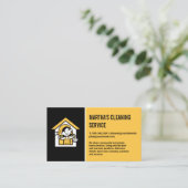 Carte De Visite Services à domicile | Logo de nettoyage des domest (Debout devant)