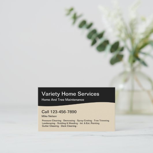 Carte De Visite Services à la maison professionnels (Debout devant)