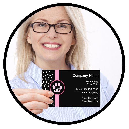 Carte De Visite Services à la mode d'animal familier