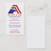 Carte De Visite Services_Accounting financier, comptabilité (Devant / Derrière)