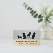 Carte De Visite Services animaux | Chiens | Motif bois (Debout devant)