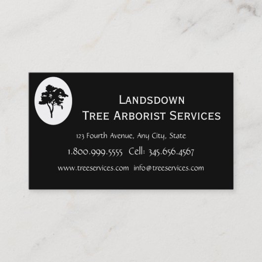 Carte De Visite Services Arborescence Arboristique Personnalisés (Devant)