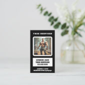 Carte De Visite *~* Services Arbre Bois Musculaire Jack Arbre QR (Debout devant)