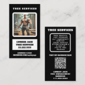 Carte De Visite *~* Services Arbre Bois Musculaire Jack Arbre QR (Devant / Derrière)